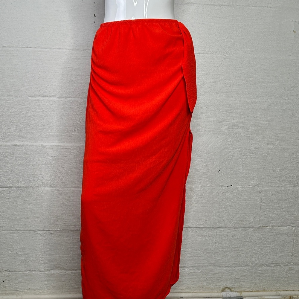 Windsor Women's Skirt Orange Maxi Size Small Lined Side Slit